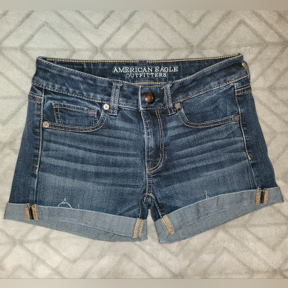 American Eagle Midi Jean Shorts